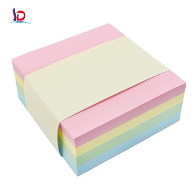 China Loose Leaf Note Cube 4 x 4 inch Cube Pad Refill Teardrop Pages 400 Work Areas Empty Leaf Cube for sale