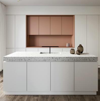 China Cozinha de Design Moderno e Luxuoso em Madeira Melamínica com Ilha à venda