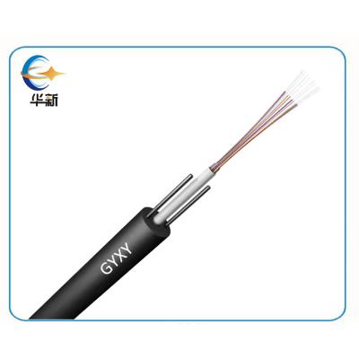China Huaxin Uni Tube GYXY G652D 2 4 6 8 Core External Fibre Optic Cable Single Mode RFP Strength Non Armored for sale
