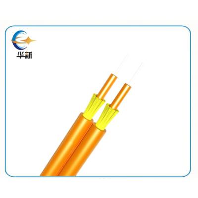 China GJFJV Duplex Optical Cable Flame Retardant PVC Sheath FTTH Building Cabling for sale