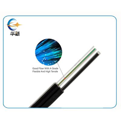 China OEM Fiber Optical Cable 1km Drum FTTH Optical Fiber Cable Steel Wire for sale