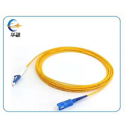 China YELLOW COLOR Sc To Sc Fibre Patch Leads LC SC UPC APC SMF 1M 2M 3M Length for sale