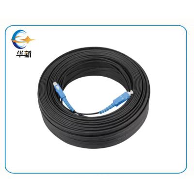 China SMF 1-2 Cores Pre Connectorized Drop Cable LC SC UPC APC Bend Optimized for sale