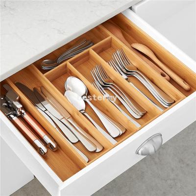 China China AmazonBasics Bamboo Expandable Kitchen Utensil Drawer Organizer for sale