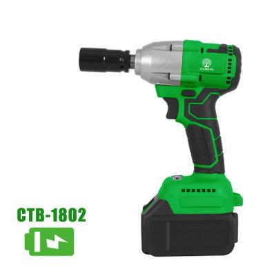 China Electric Cordless Heavy Duty Variable Speed 21V Impact Wrench Battery Power Tools Adjustable Impact Wrench Machine CTB-1802 for sale