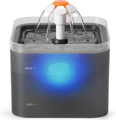 China Portable Automatic Intelligent Travel LED Outdoor Pet Drinking Water Dispenser Fountain for Dogs Cats for sale
