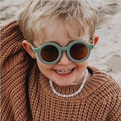 China High quality 2022 small children s baby boy girl children round plastic colorful sunglasses for sale