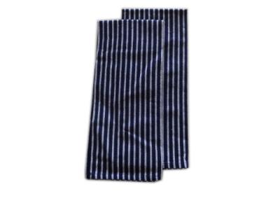 China Super Absorbent 100% Cotton Yarn Dyed Woven Tea Towel Kitchen Towel 2pk Tea Towel, Dark Blue for sale