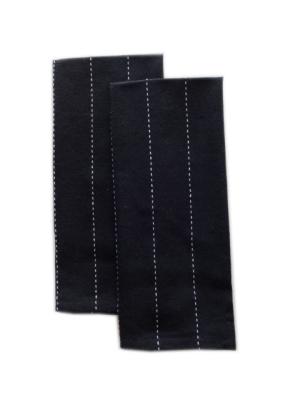 China Yarn Dyed Kitchen Towel Black with White Strip 16x28inch for sale