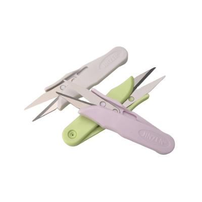 China Sharp and durable JINZEN TC-100 Low price guaranteed quality thread cutter Plastic handle yarn scissors for sale