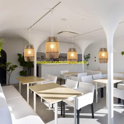 China Dining Room Modern Wood Lamp Natural Color Highly Durable SAA Certification for sale
