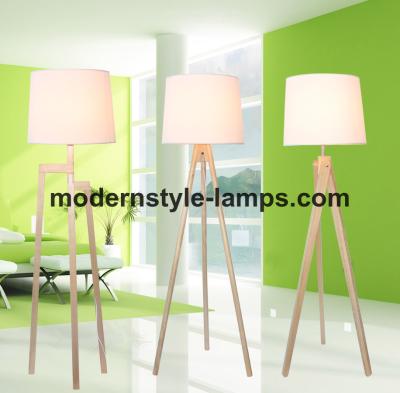 China New Style Modern Wood Floor Lamp , Contemporary Wood Lamp Long Service Life for sale