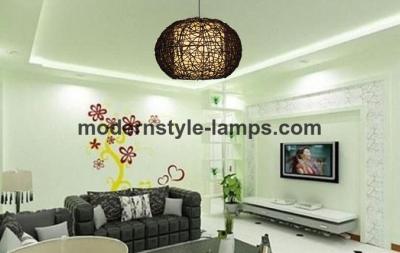 China 110 - 240V Voltage Vintage Rattan Lamp Contracted Illuminative Lamps for sale