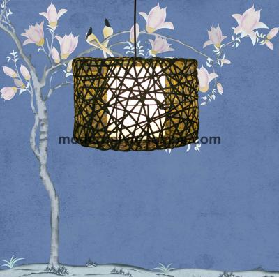 China Generous Design Vintage Rattan Lamp 110 - 240V Interior Decoration Lighting for sale