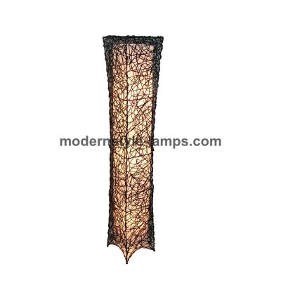 China Simple Pattern Modern Standing Lamp , Rattan Floor Light 110 - 240V Voltage for sale