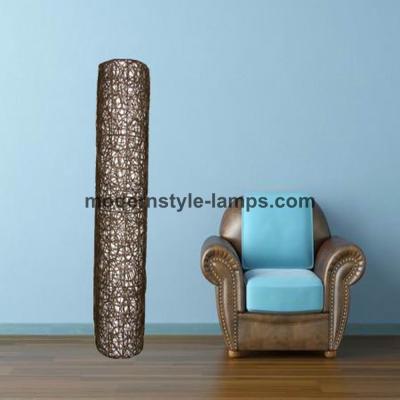 China Traditional Design Rattan Floor Lamp , Contemporary Floor Lamps 24*102cm for sale