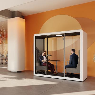 China Adjustable (height) Hot Selling Prefabricated Soundproof Outdoor House Wood Small Movable Glass Isolated Mobile Office Pod for sale