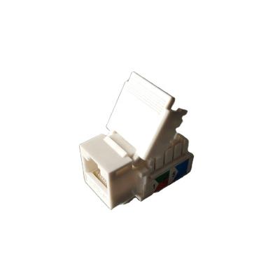 China Standard Toolless Telecom Mains Double IDC UTP Cat5e Digital RJ45 Female Trapezoidal Jack T568B for sale