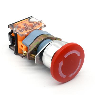 China Series plastic self-locking emergency stop iehc LA39 mechanical push button for sale