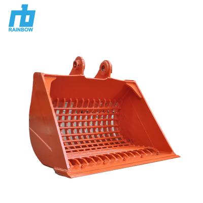 China Attachment Rainbow Construction Machinery Excavator Skeleton Bucket Sieve Bucket for sale