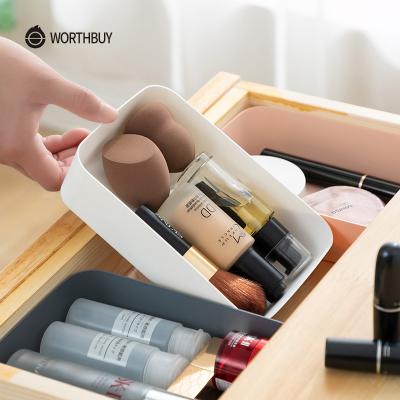 China WORTHBUY Plastic Organizer Drawers For Makeup Kitchen Storage Drawers Clothes Organizer Box Kitchen Desktop Tableware Organizer for sale