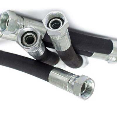 China Durable Wire Reinforced Hydraulic Rubber Hose 500 Bar High Pressure Hose For Heavy Duty Industries for sale