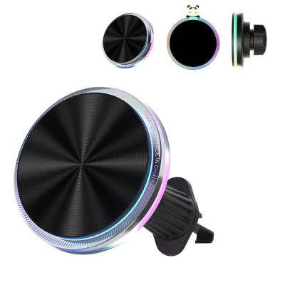 China Original Design Magnetic Car Phone Holder With Ambient Light And Customizable RGB Lights For A Unique Look for sale