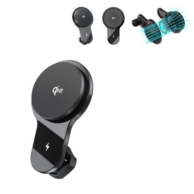 China Car Phone Holder With Ultra-Thin Fan Cooling And Strong Magnetic Stability For Fast Charging And LED Lighting Effects for sale