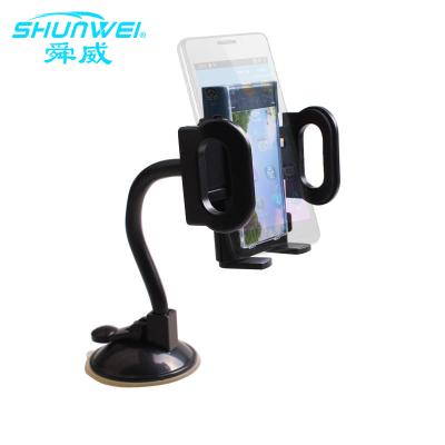 China Windshield Adjustable Retractable Mount Car Cup Suction Shunwei Cell Phone Holder Universal Mobile Phone Holder for sale
