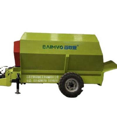 China Farms Hot sale 9JQW-7 horizontal cattle feed mixer Dairy farm equipment horizontal TMR feed mixer tractor BAIMVO BAIMUWANG for sale
