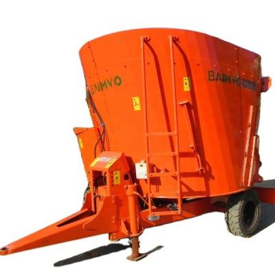 China Farms Factory direct sales 9TMRL-12 Traction vertical TMR feed mixer for Farm equipment Cattle Feed Mill Mixer Price BAIMVO BAIMUWANG for sale