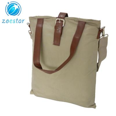China Trendy Fashion Women Taslon Handbag With Detachable Shoulder Strap Large Compartment Daily Tote Bag for sale
