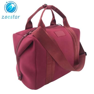 China Fashion Travel Large Capacity One Compartment Neoprene Tote Bag With Shoulder Strap Daily Beach Bag for sale
