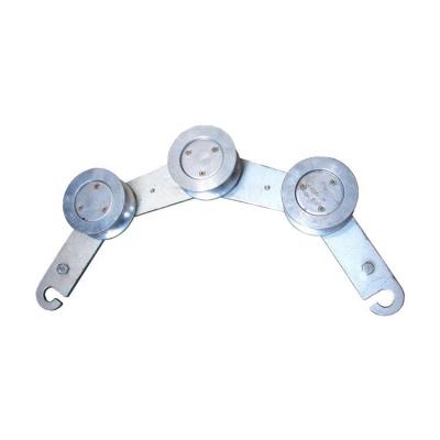 China Construction works Hook type ground wire ground cable pulley earth stringing block for sale