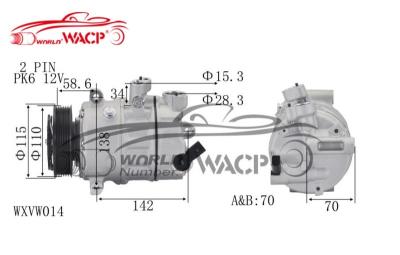 Chine DCP32045 1K0820803G Haute précision Pour Audi A3 Pour VW Golf6 Pour Caddy Pour Skoda Octavia Compresseur WXVW014 à vendre