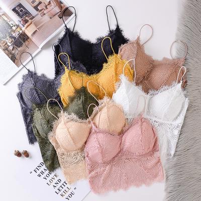 China Camisole Pink QUICK DRY Sexy Breathable Lace Style Soft Bra Women for sale
