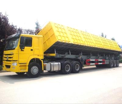 China Coal 40T 60T 100T 3 Axle U Shape Rear Dump Tipper Tipping Truck Semi Trailer for sale