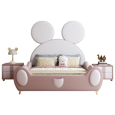China Eco-friendly material solid wood frame baby nest room furniture set slidekid princess toddler bed with latest cartoon design solid wood frame kids for bed girls bed for sale