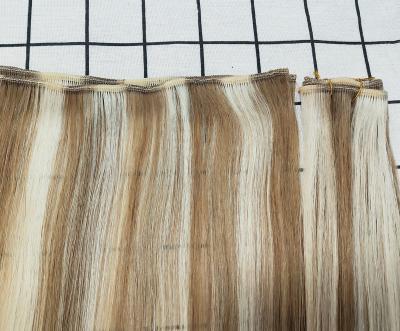 China 100% MACHINE SEWN Full Color #P8/60 100%Virgin Remy Full Cuticle Human Hair HAIR Weft 100% Popular Cuticle Grade Hair Weft for sale
