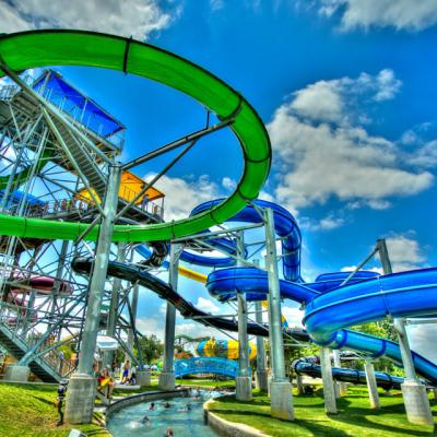 China Swimming Pool Water Park Play Equipment Amusement Park Slide Fiberglass Water Slide for sale
