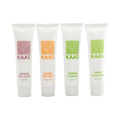 China Eco-friendly 30ml Mini Hotel Shampoo And Conditioner Shower Gel Body Wash Lotion Amenities Tube for sale