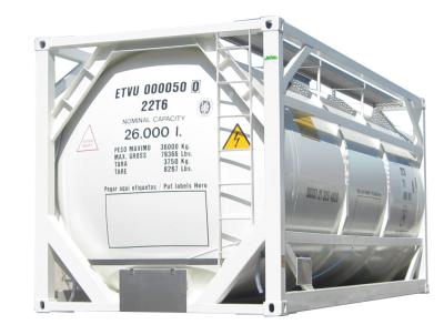 China ISO Tank Container Design, Standard ISO Tank Container Specifications, ISO Tanks Containers Food Liquids Chemicals Powders for sale