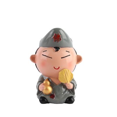China China Resin Crafts Cartoon Ji Gong Home Decoration for sale