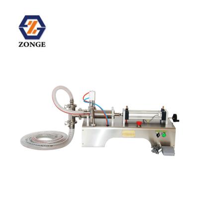 China ZONGE semi automatic food water milk wine beverage juce liquid perfume bottle can piston filling machine for sale