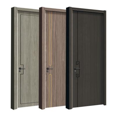 China Latest Design Sound Insulation Apartment Wood Door Interior Wooden Door Room Doors for sale