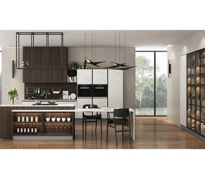 China Melamine Minimalist European Style Modular High Gloss Laminate Modern Custom Sideboard for sale