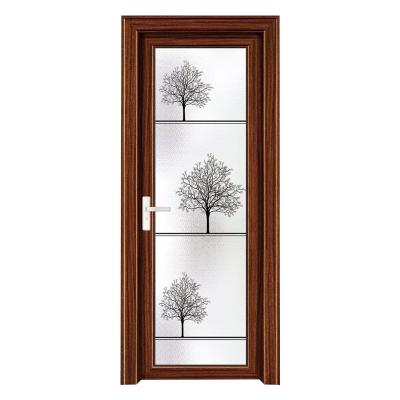 China Latest Designs Swing Door Modern Glass Open Waterproof Aluminum Bathroom Doors Cheap Price for sale