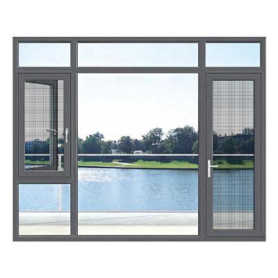 China China Supplier Cheap Magnetic Aluminum Tempered Glass Aluminum Windows Thermal Break Screen Windows for sale