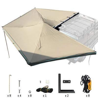 China Easy Install 270 Degree 2.1m Solar Hot Sale Tent Car Room 400d Oxford Camp Roof Tent With Inflatable Tent Tent for sale