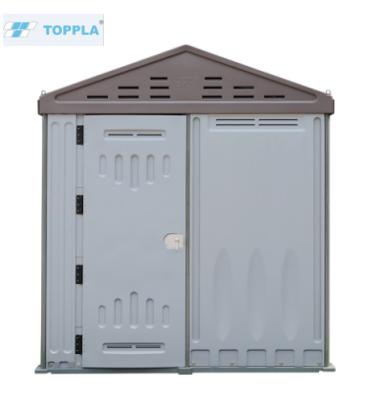 China New Design Easily Assembled Durable Plastic Garden Storage Shed With Skylight Window And Lock for sale